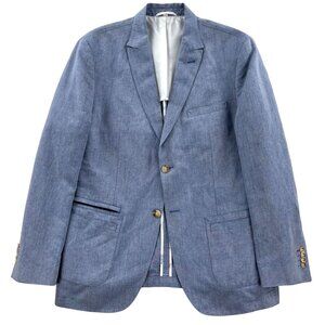 JKT New York Blue Linen/Cotton Sportcoat 42 R